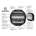 Lazer Lamps Grille Integration Kit With Sentinel 7 Inch Lamps