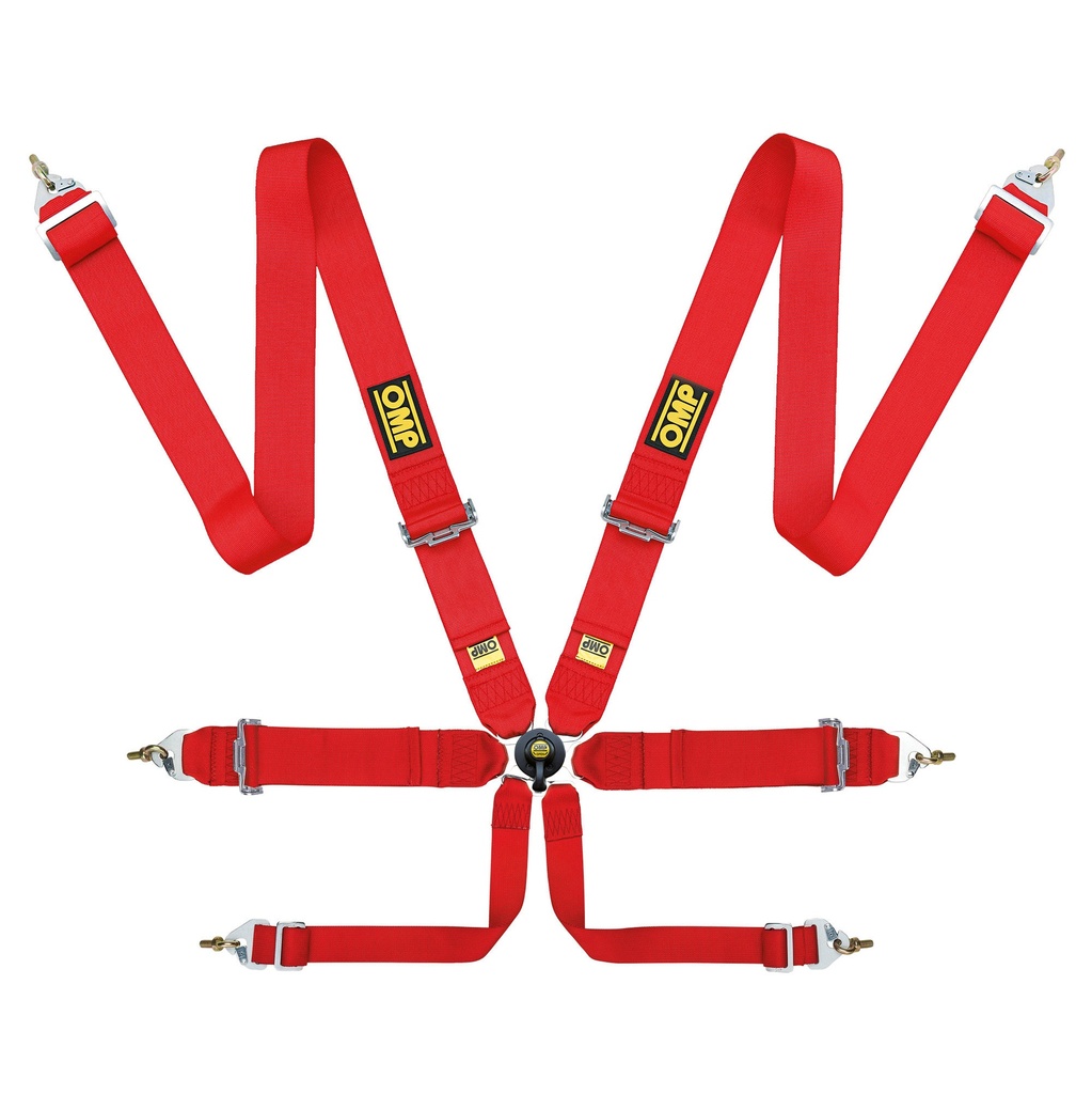 OMP First 3" Saloon 6 Point Harness