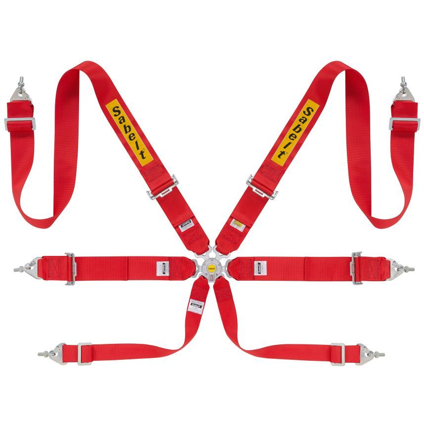 [7000788-3310472] Sabelt Steel Race / Rally 3x3 6 Point Harness (Black)