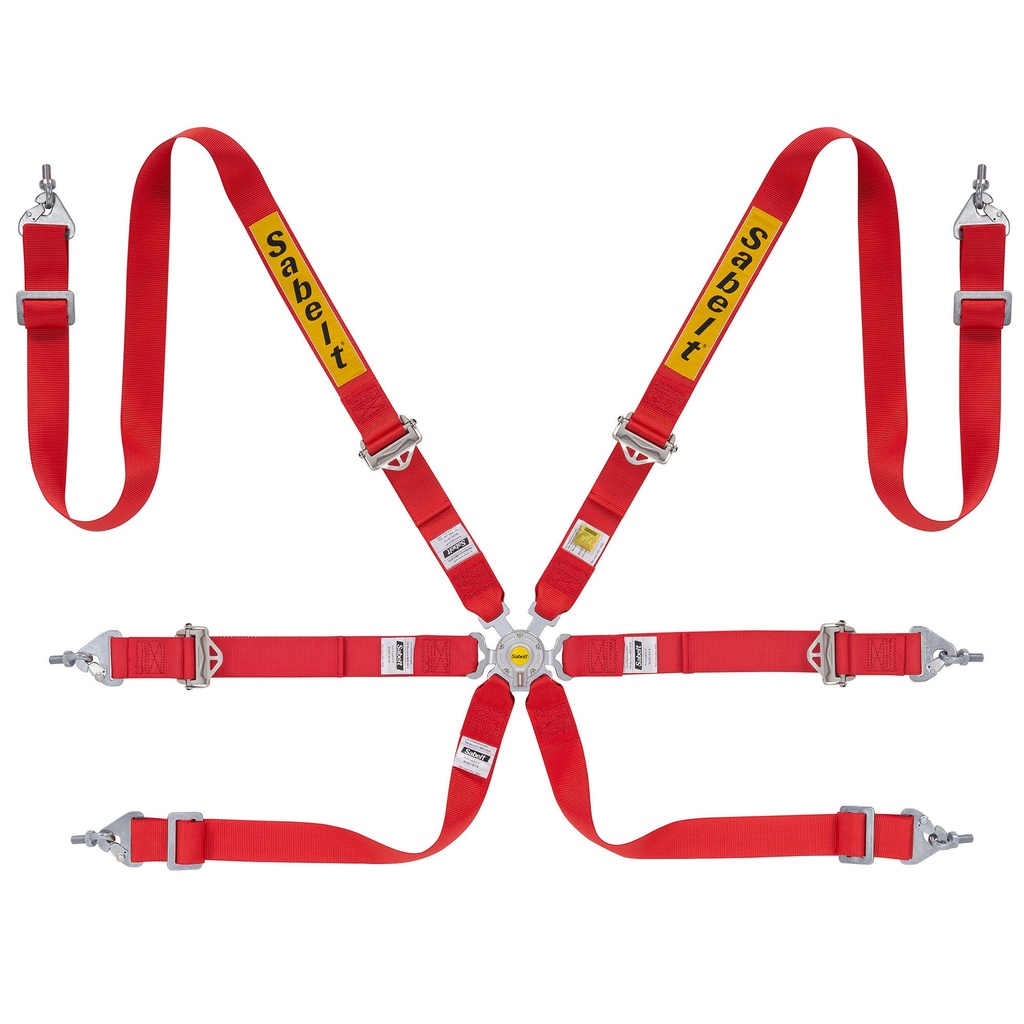 [7000785-3310488] Sabelt Silver Saloon / Rally 6 Point Harness (Black)