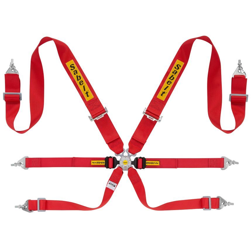[7000786-3310393] Sabelt Steel Rally 3x2 6 Point Harness (Black)