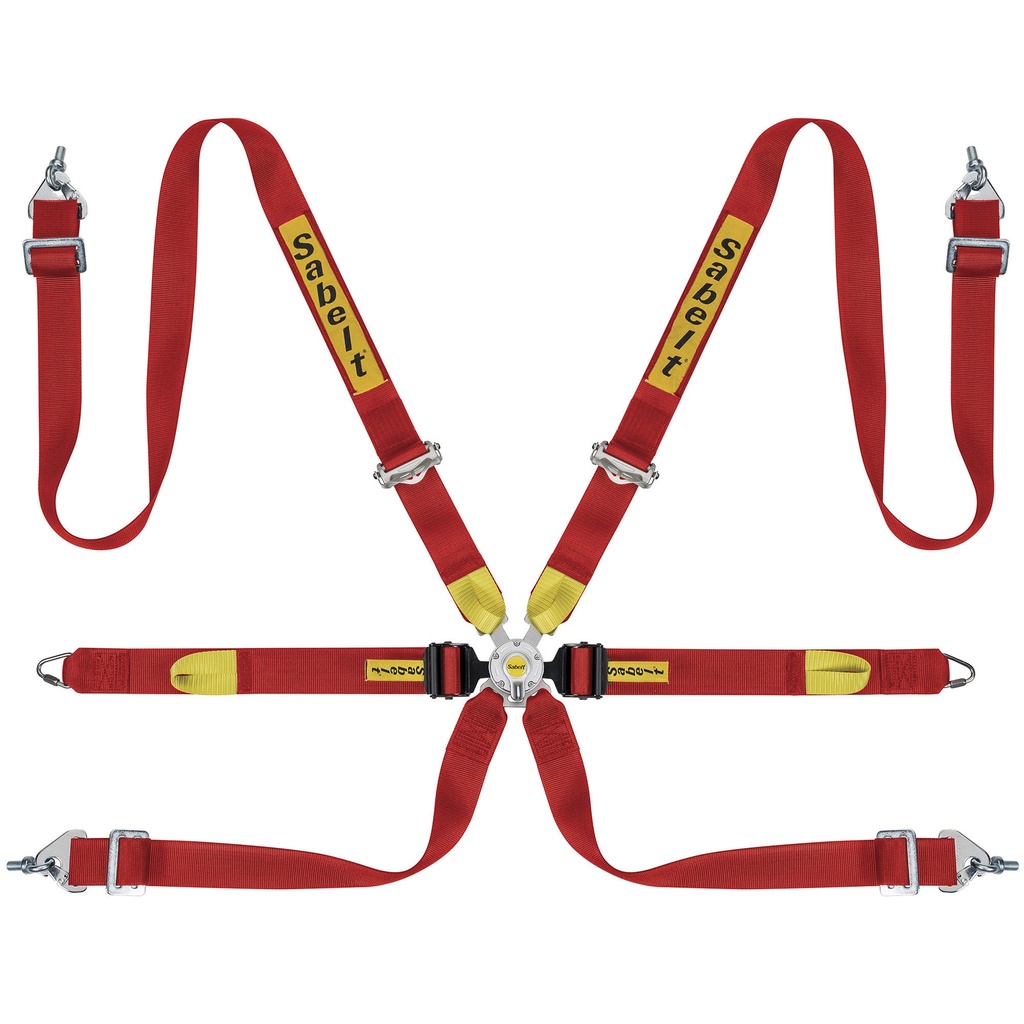 [7000779-3310554] Sabelt Silver Endurance 6 Point Harness (Black)