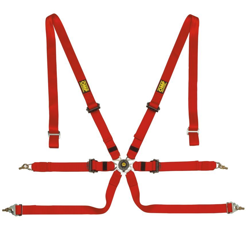 [1434837-3105815] OMP One 2 Pull Down Saloon 6 Point Endurance Harness (Black)