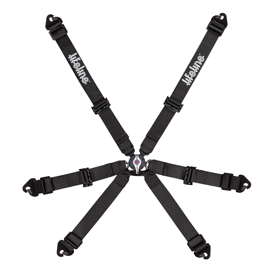 [2009502-2244612] Lifeline Becketts 2x2 6 Point Harness (Black)