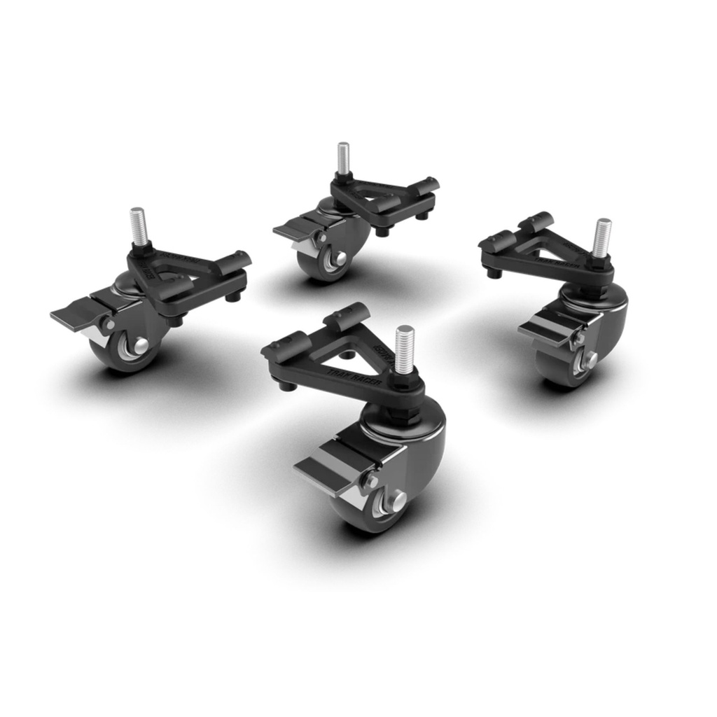 [TRKTR80-WHEELSET4] Trak Racer Caster Wheels With Brake For TR160 / TR160S / TR120 / TR80 Cockpits