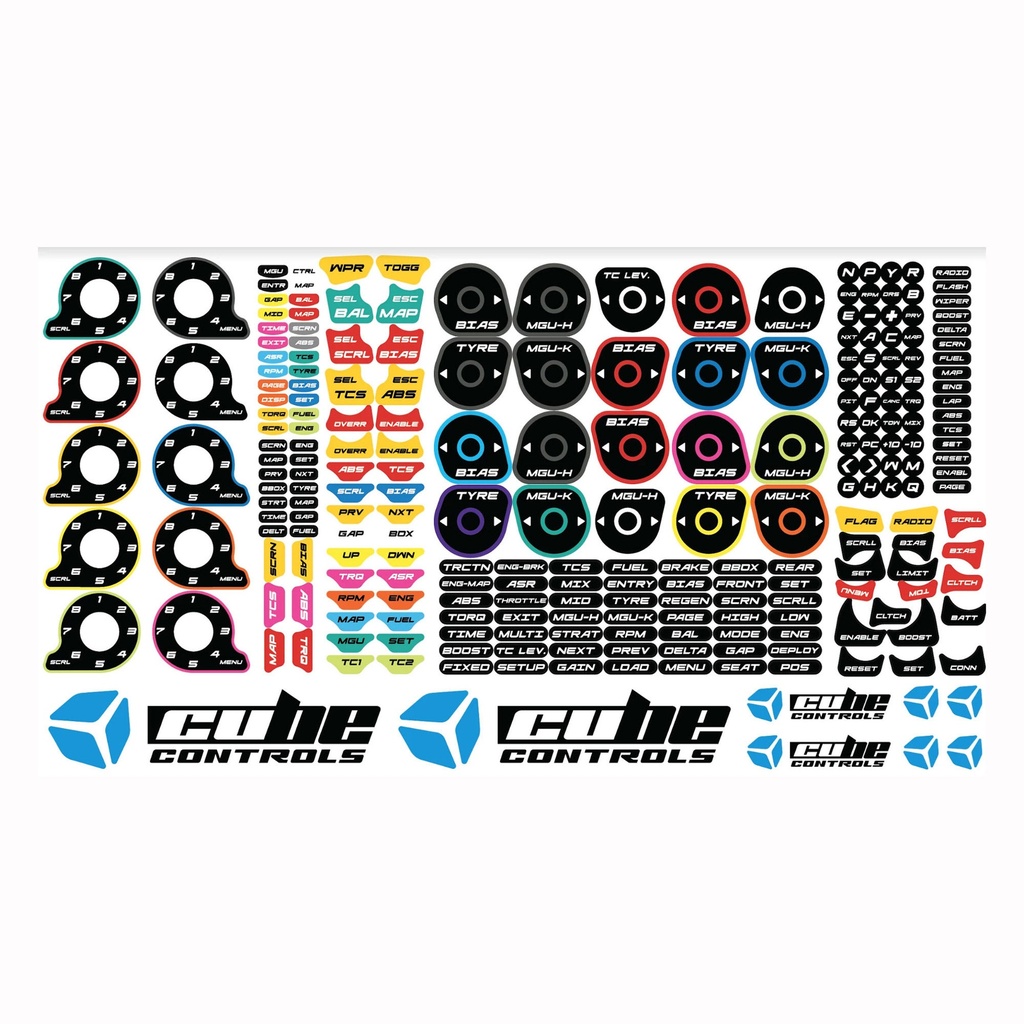 [CCTSTISHEPRO] Cube Controls 2.0 Steering Wheel Stickers