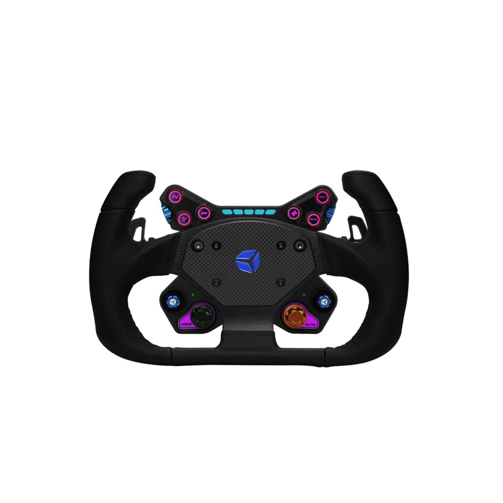 [7001449-3827406] Cube Controls GT Pro V2 Reparto Corse Zero Leather Steering Wheel (2 Paddle, Black)