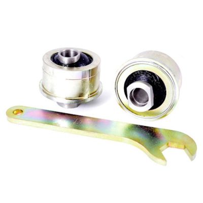 [PFXPFF69-502GBLK] Powerflex Pack Of 2 Black Series Front Arm Rear Bushes - Anti Lift, Caster Adjustable