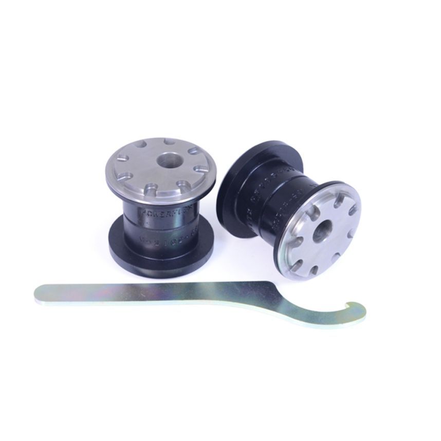[PFXPFF85-501GBLK] Powerflex Pack Of 2 Black Series Front Wishbone Front Bushes - Camber Adjustable