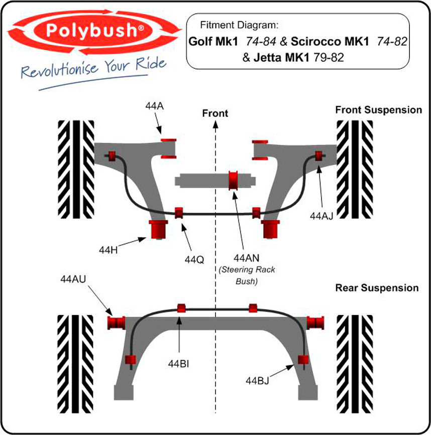 Polybush Rear - Anti Roll Bar To Trailing Arm Bush (44BJ)