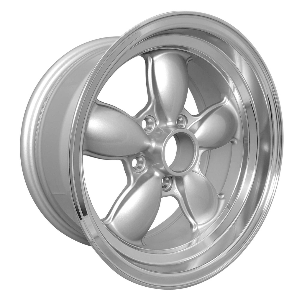 [TDM8SD1-570-55114.3/AKN] Team Dynamics Pro Classic Ford Mustang Alloy Wheels In Gloss Silver Set Of 4