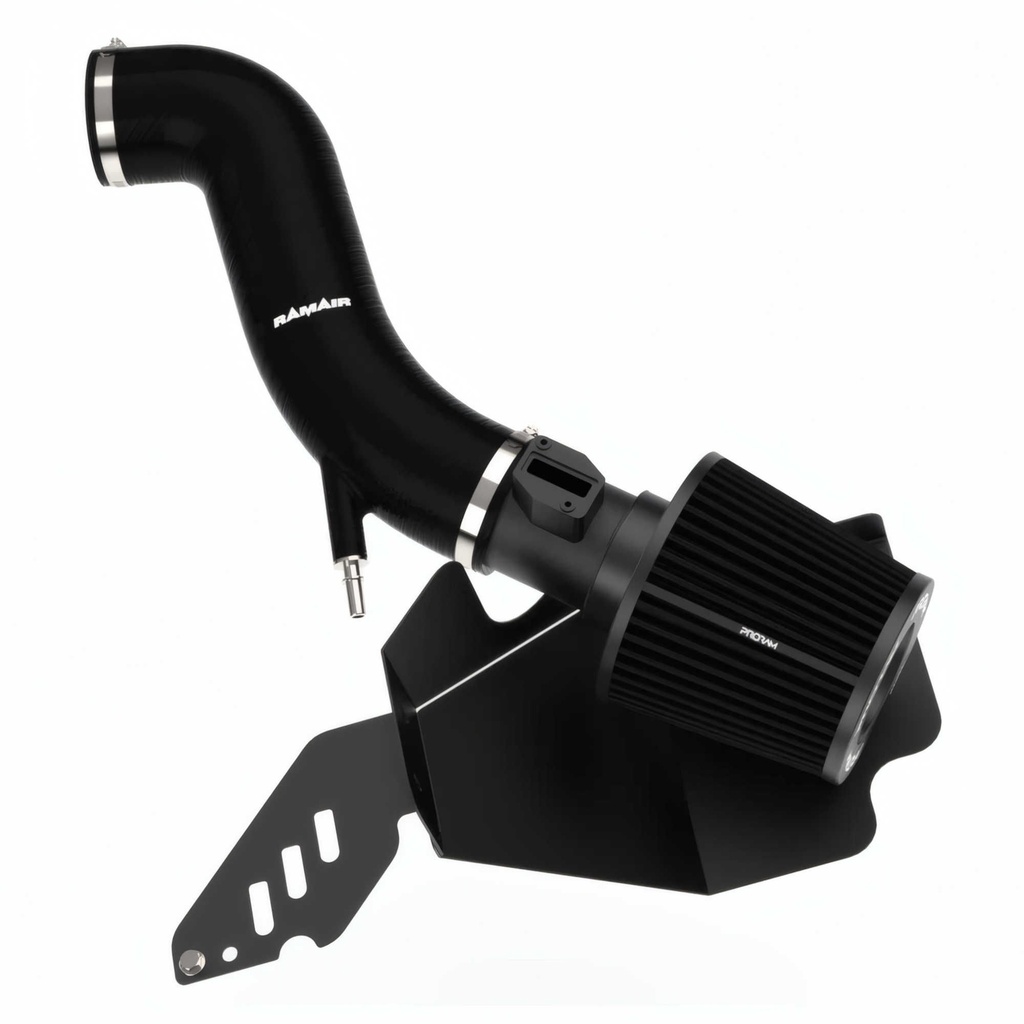 [RAMBUNDLE-PRK-180-RIP-BK] RamAir PRORAM Induction Kit With Silicone Turbo Inlet Pipe