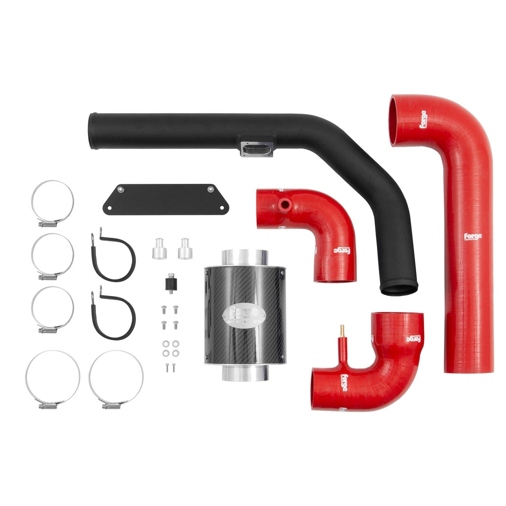 [FORFMINDK29-C-R] Forge Induction Kit Alloy Hard Pipe With Red Silicone Hoses