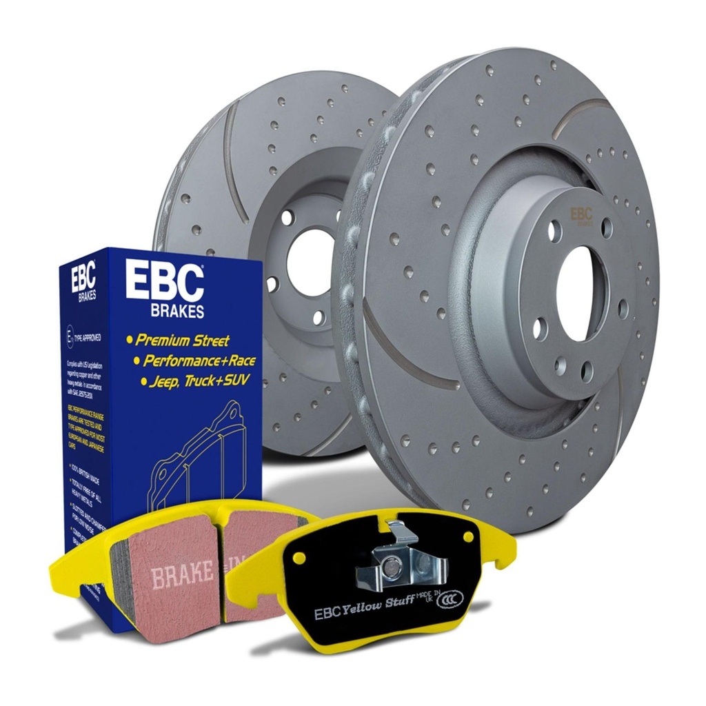 [EBCPD13KF826] EBC Brakes Turbo Groove Discs and Yellowstuff Pads Kit
