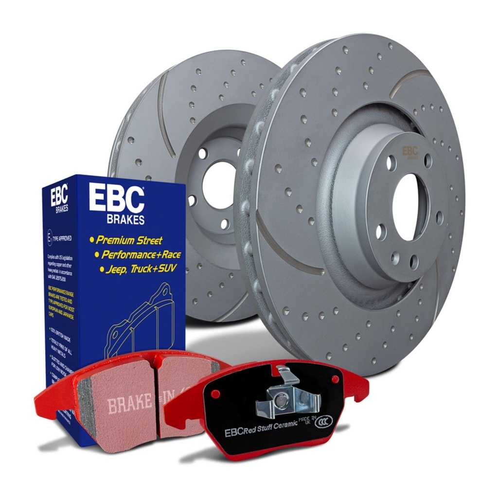 [EBCPD12KF269] EBC Brakes Turbo Groove Discs and Redstuff Pads Kit