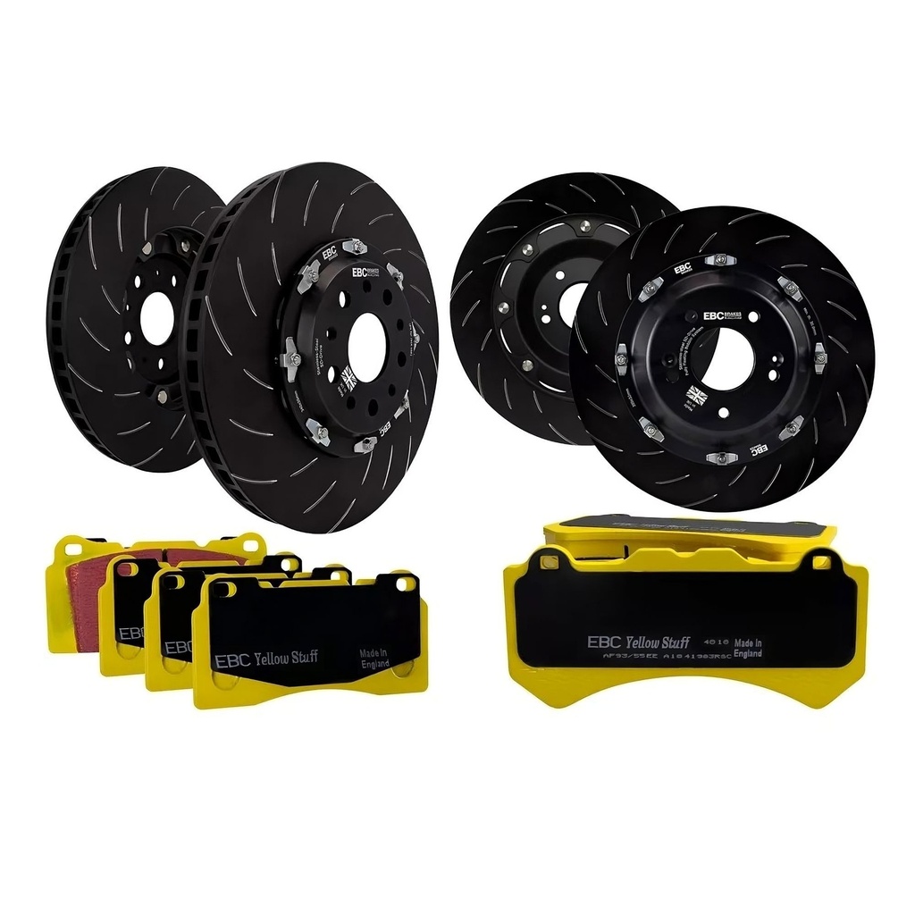 [EBCP2DK055Y] EBC Brakes Swept Groove 2-Piece Fully Floating Disc Kit With Yellowstuff Pads