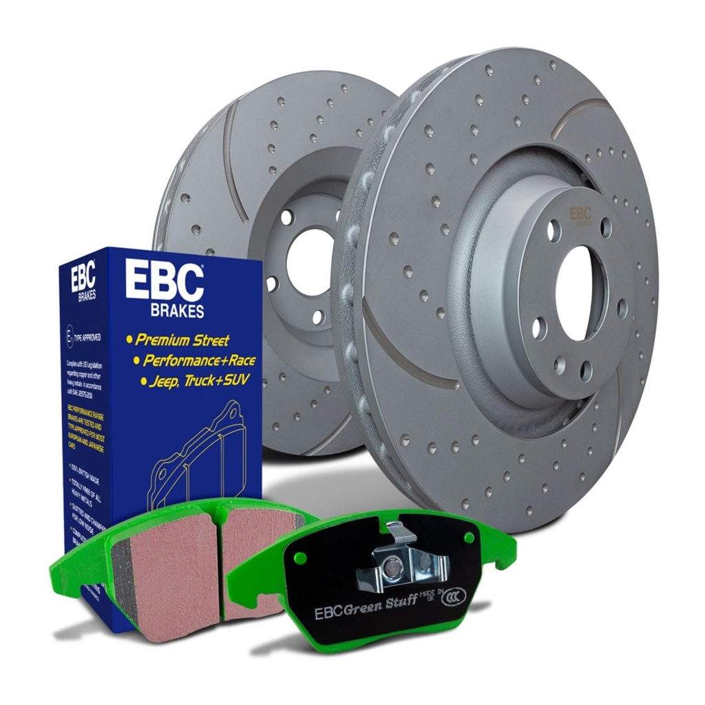 [EBCPD11KF1203] EBC Brakes Turbo Groove Discs and Greenstuff Pads Kit