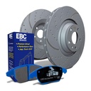 EBC Brakes Turbo Groove Discs And Bluestuff NDX Pads Kit — Fits Mazda MX5 Mk2 Sport