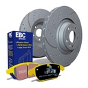 EBC Brakes Turbo Groove Discs and Yellowstuff Pads Kit — Fits Mazda MX5 Mk4