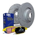 EBC Brakes Ultimax Slotted Discs and Yellowstuff Pads Kit — Fits Mazda MX5 Mk1
