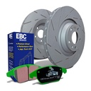 EBC Brakes Ultimax Slotted Discs and Greenstuff Pads Kit — Fits Mazda MX5 (2001–2005)