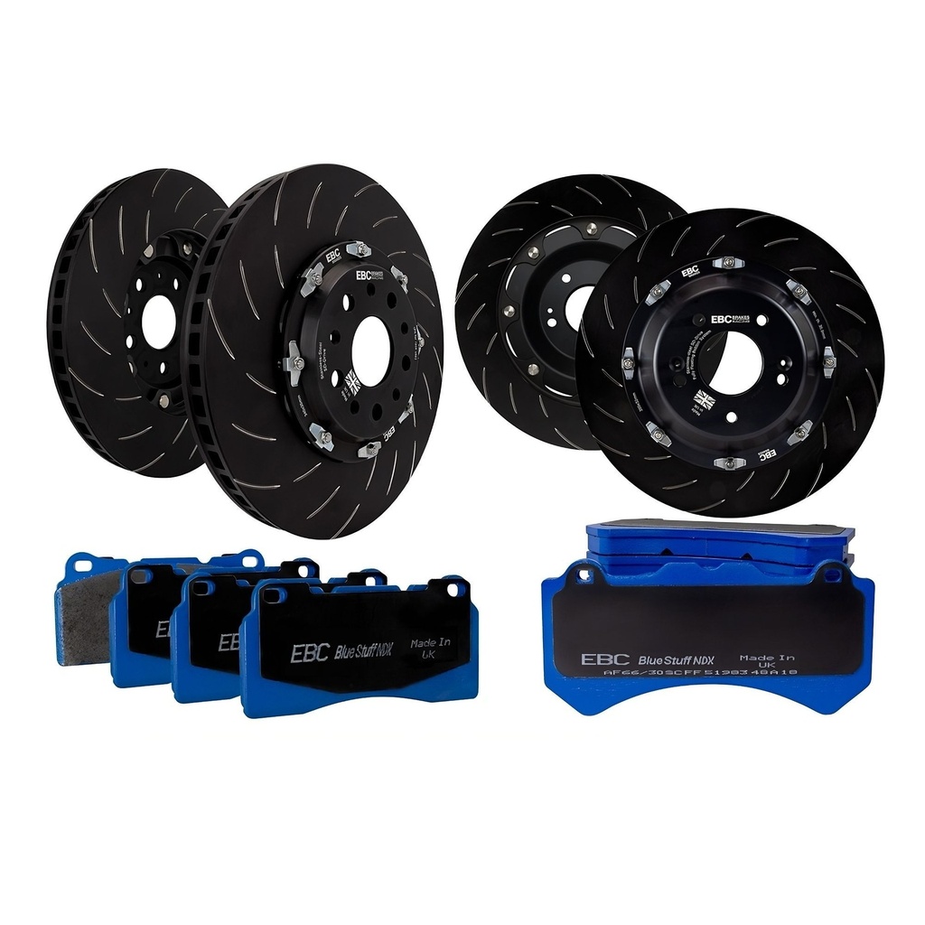 EBC Brakes Swept Groove 2-Piece Fully Floating Disc Kit With Bluestuff NDX Pads