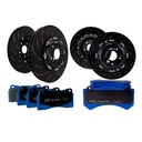 EBC Brakes Swept Groove 2-Piece Fully Floating Disc Kit With Bluestuff NDX Pads