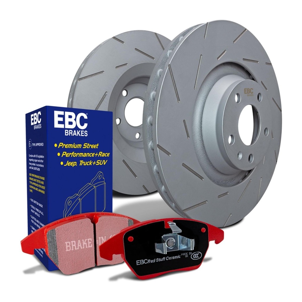 EBC Brakes Ultimax Slotted Discs and Redstuff Pads Kit — Fits BMW 5 Series (2003–2010)