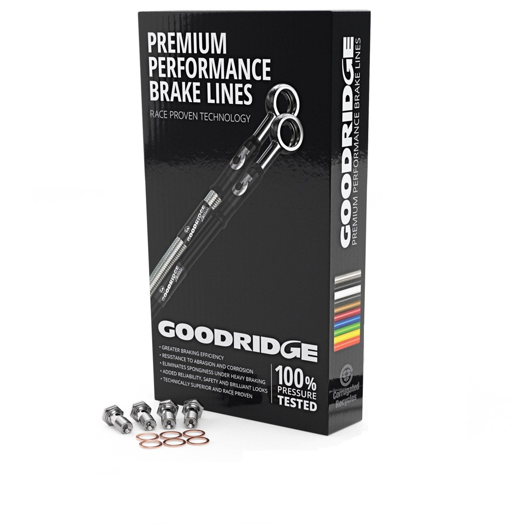 Goodridge Stainless Steel Braided Brake Line Kit