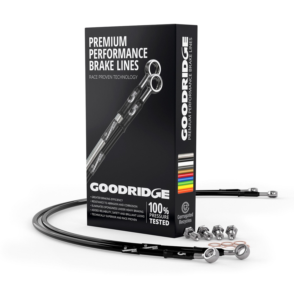 [GDRSSU0601-4C] Goodridge Stainless Steel Braided Brake Line Kit