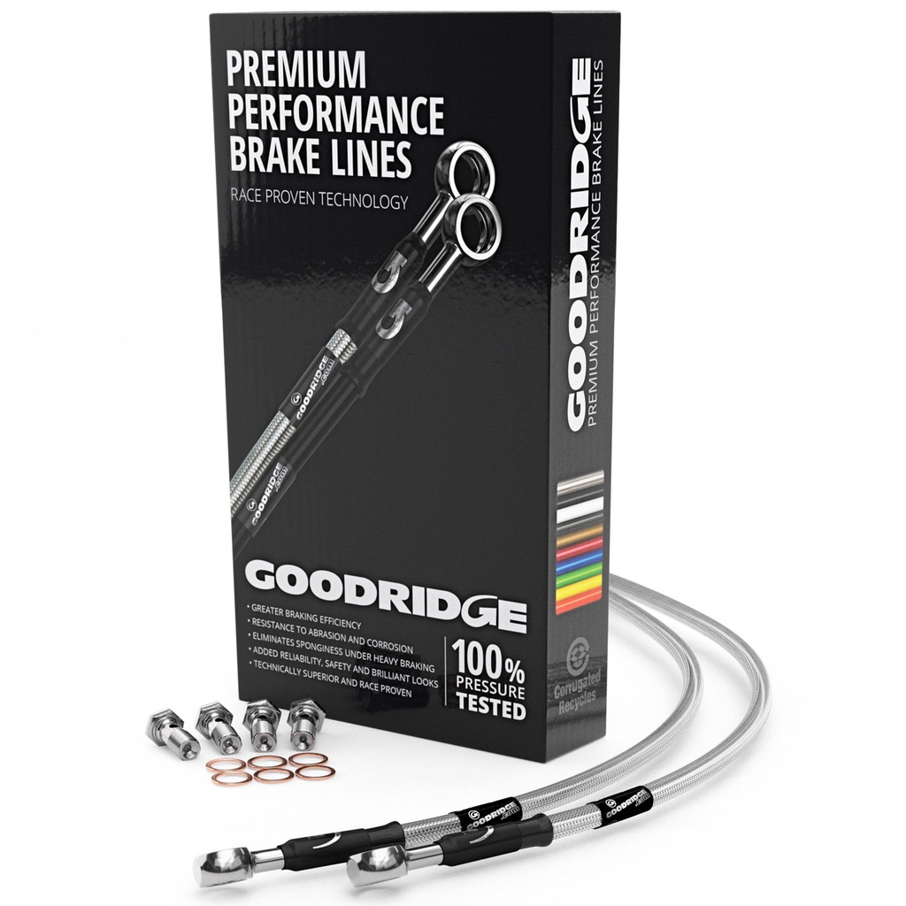 [GDRSBW1150-2RP] Goodridge Stainless Steel Braided Brake Line Kit