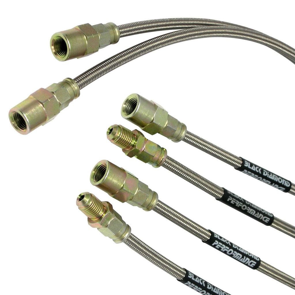 [DIADHK611] Black Diamond Stainless Braided Brake Hose Kit