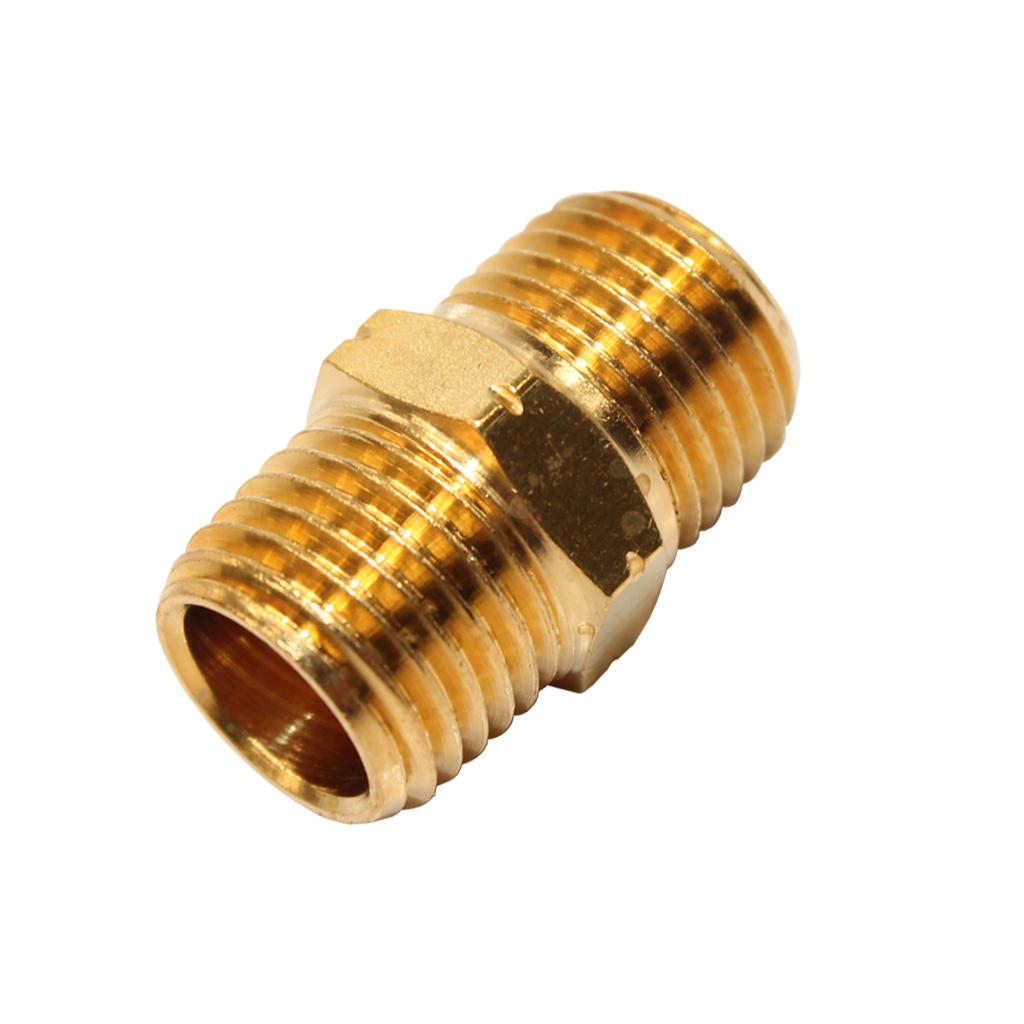 ACCESSORIES COMPRESSOR - NIPPLE HEX BRASS 1/4"M X 1/4"M