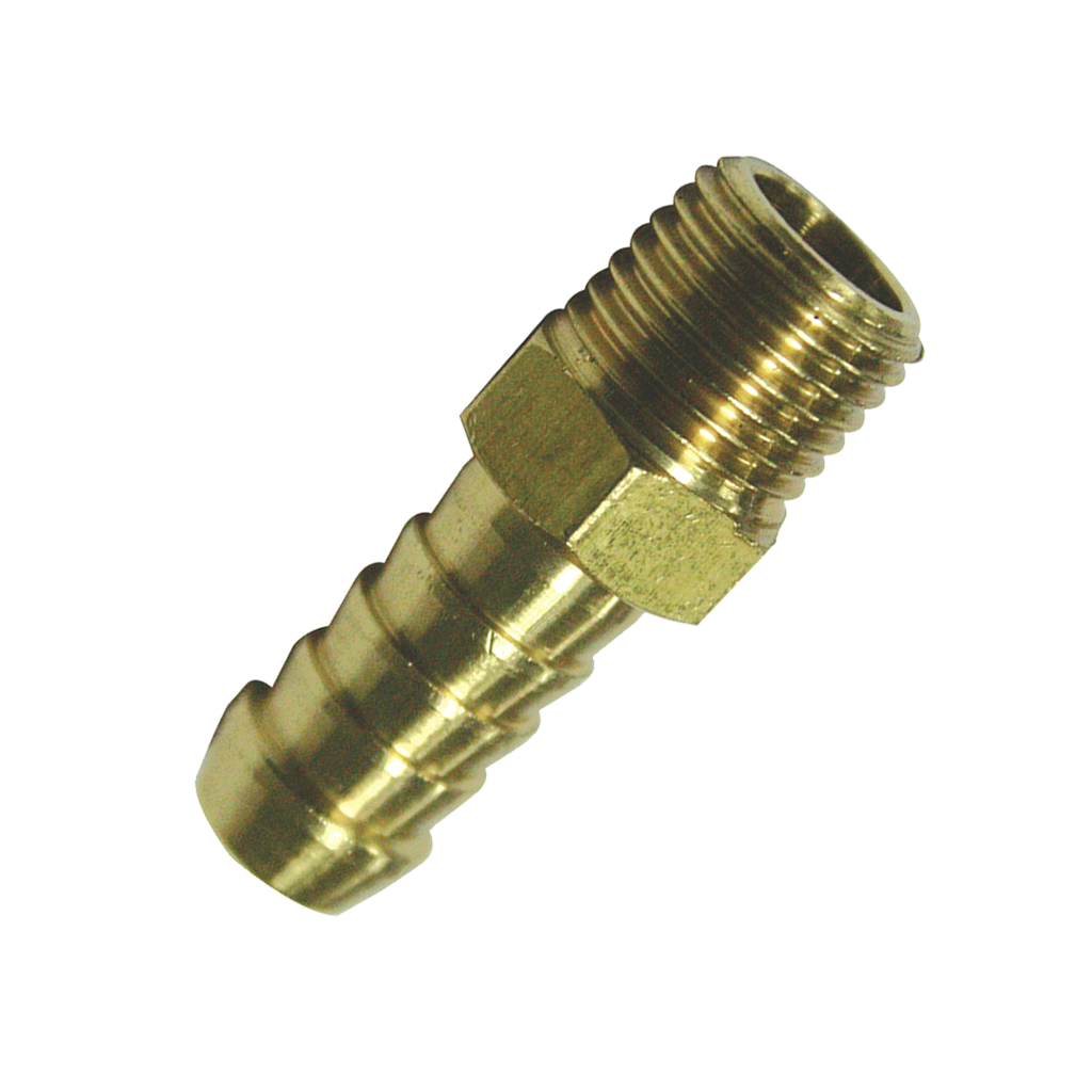 ACCESSORIES COMPRESSOR - BARB HOSE BRASS 1/4"M X 3/8"