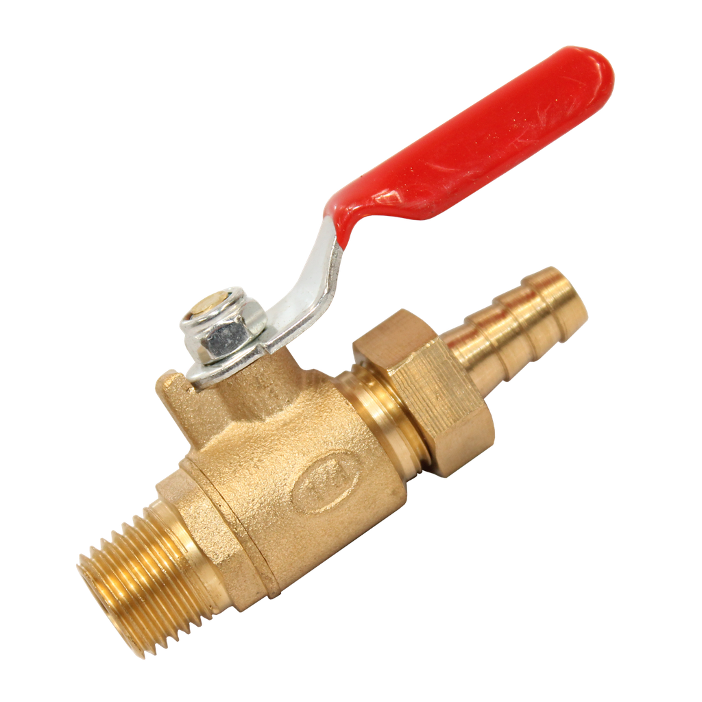 ACCESSORIES COMPRESSOR - VALVE BALL 1/4" WITH HOSE BARB TAIL