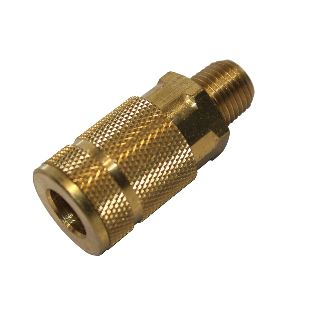 AIR TOOL FITTING - COUPLER MALE THREAD 1/4" RYCO STYLE CARDED