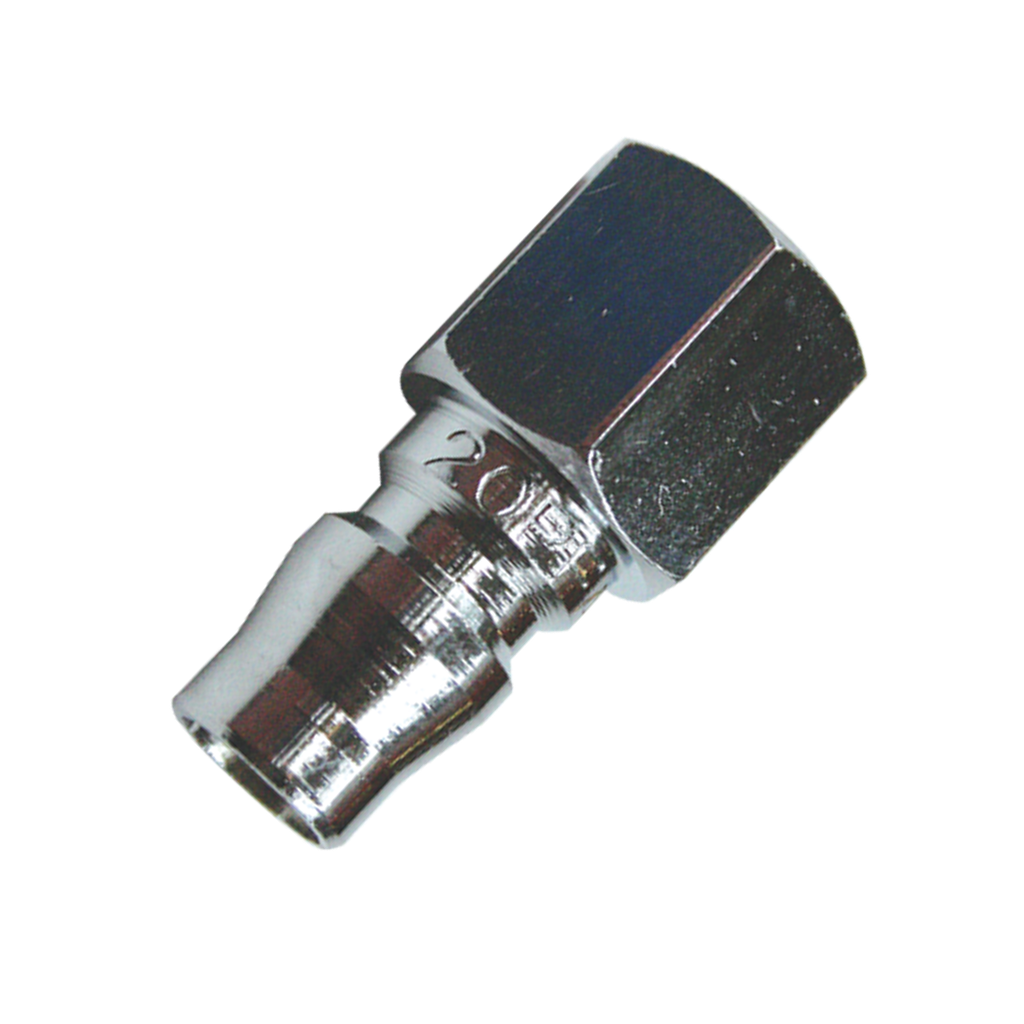 AIR TOOL FITTING - PLUG MALE 1/4" FEMALE THREAD NITTO STYLE 2PC CARDED