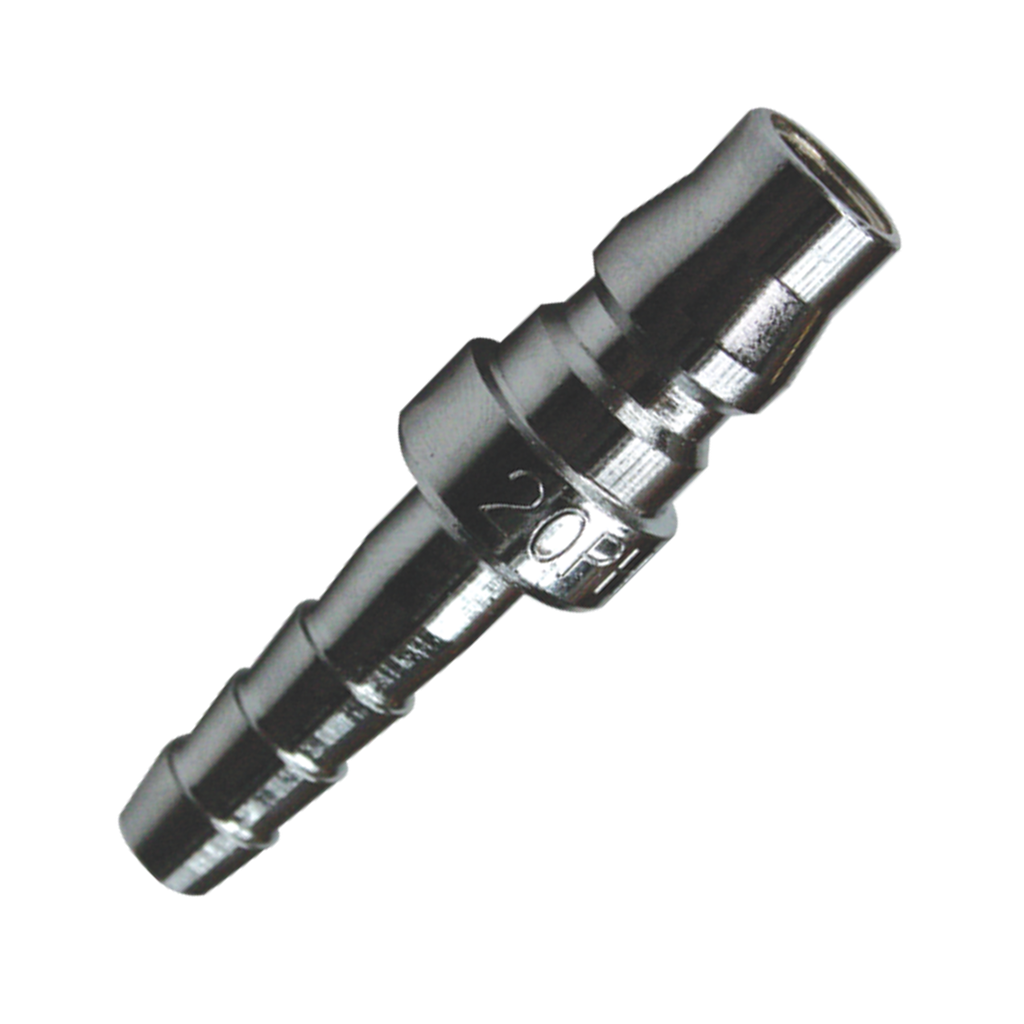 AIR TOOL FITTING - PLUG MALE 1/4" HOSE BARB NITTO STYLE 2PC CARDED