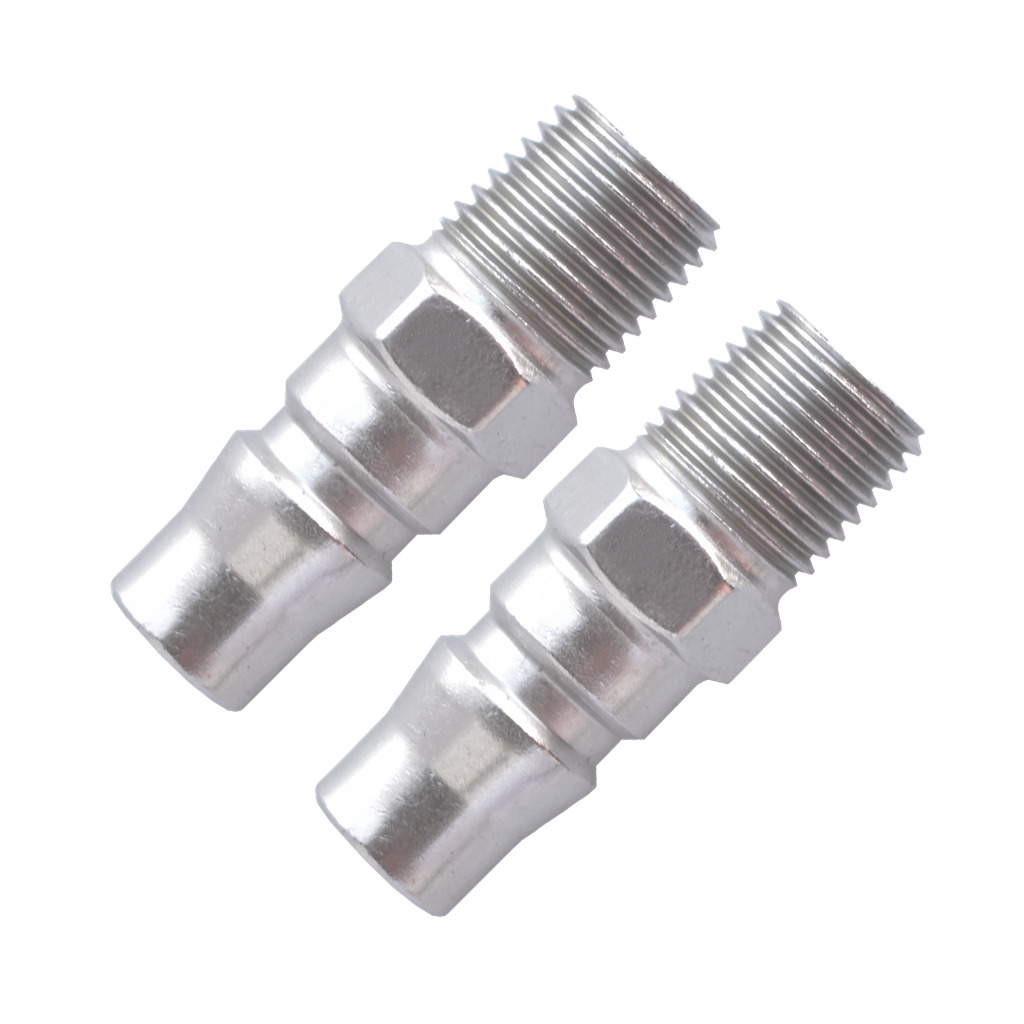 AIR TOOL FITTING - PLUG MALE 3/8" MALE THREAD NITTO STYLE 2PC CARDED