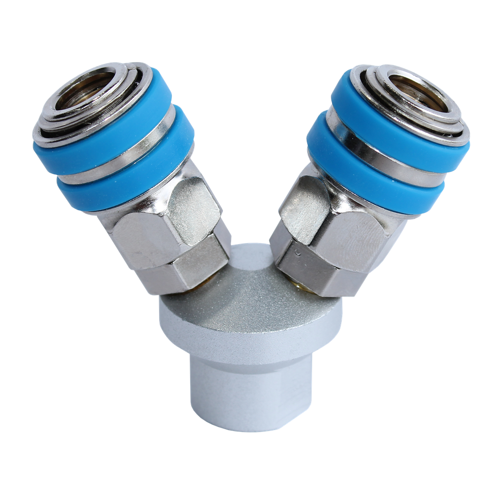 AIR TOOL FITTING - COUPLER TWO WAY 1/4"F THREAD NITTO STYLE