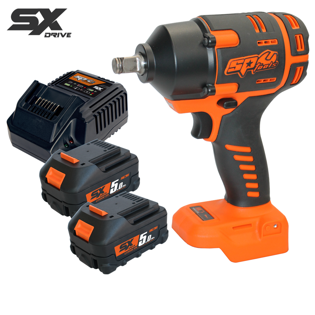 [SP83134] CORDLESS - 18V 1/2"DR BRUSHLESS IMPACT WRENCH KIT - 5.0AH X2 - SX DRIVE