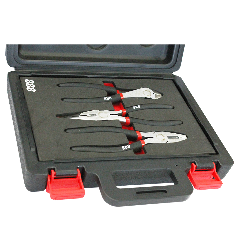 [T850053] PLIERS & CUTTERS - 3PC SET IN EVA
