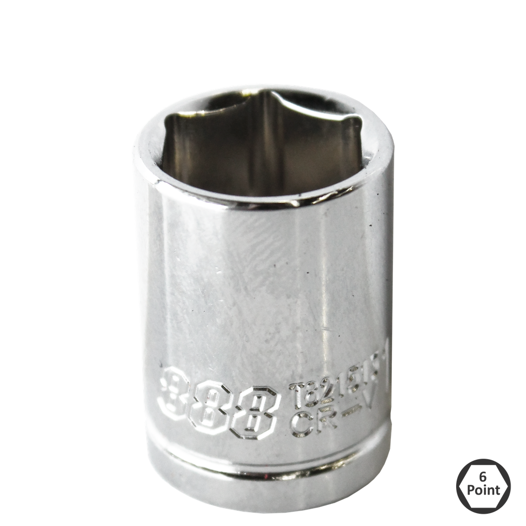 SOCKET - 1/4"DR STANDARD 6PT SAE 3/8"