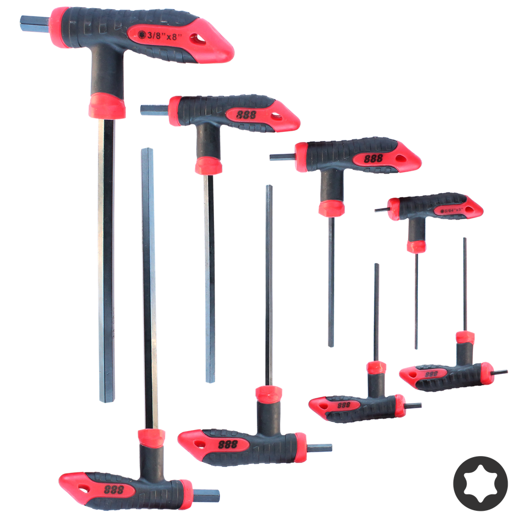KEY SET - TORX T-HANDLE 8PC
