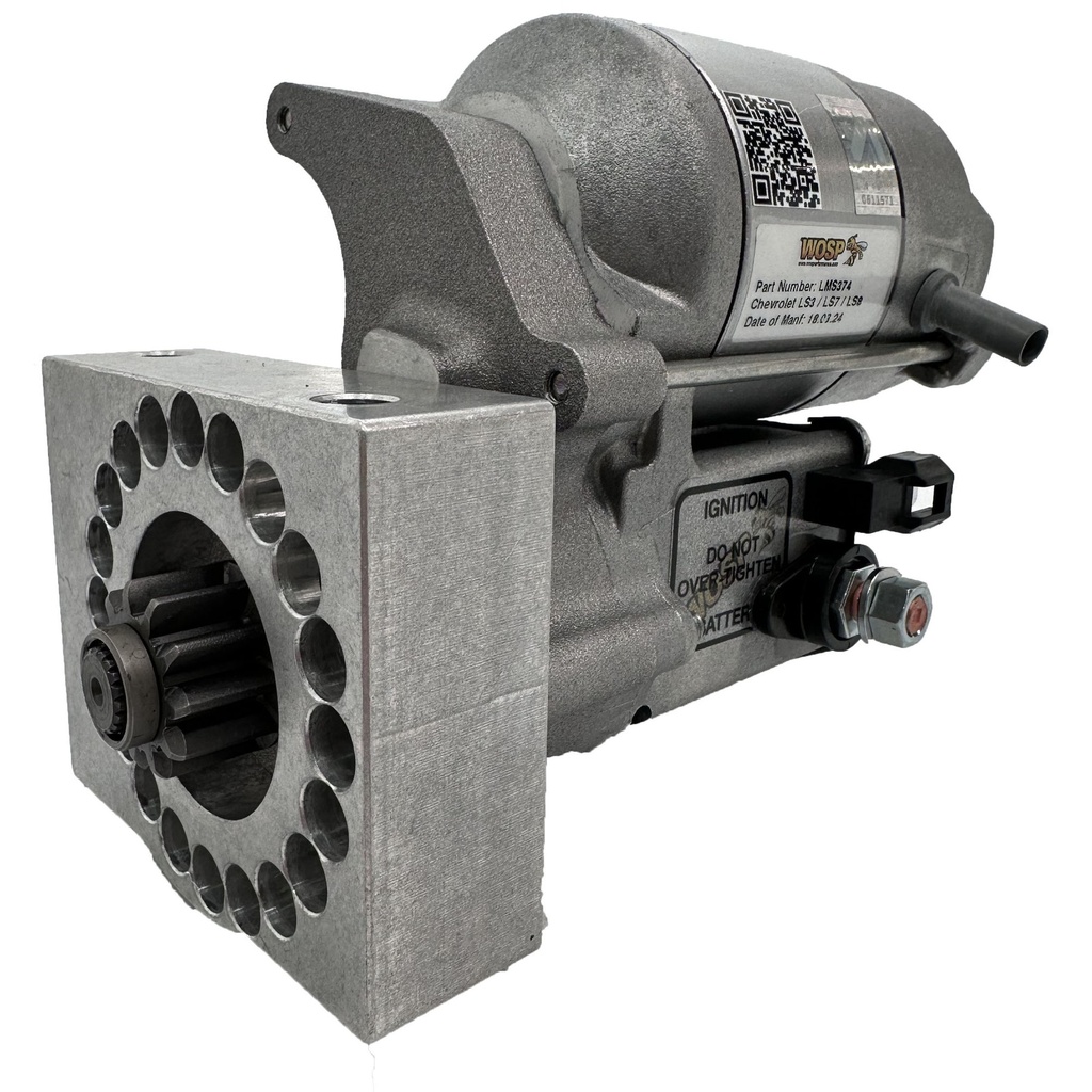 [WSPLMS374] WOSP Lightweight High Torque Starter Motor - Chevrolet LS V8 Pad Mount, Motor On Top