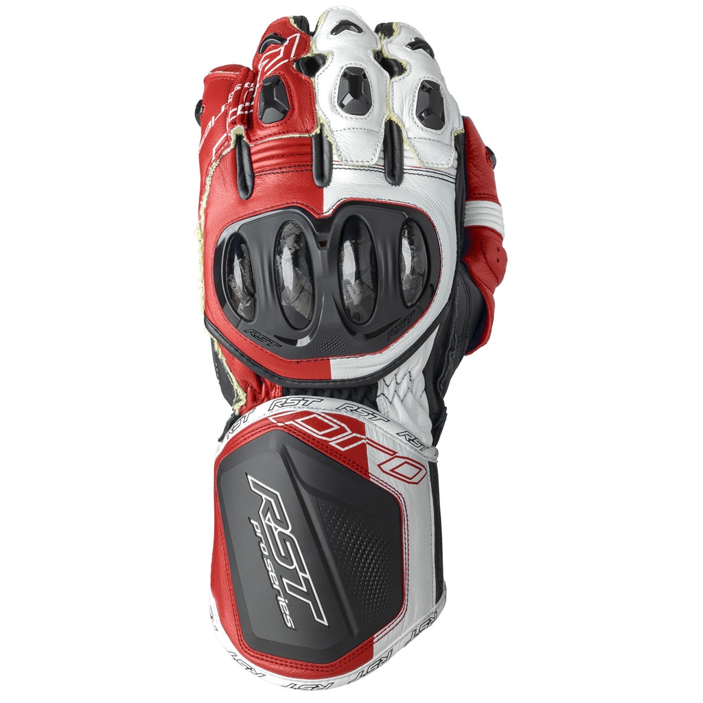 [5002499-3892797] RST Pro Series GP D3O Leather Motorcycle Gloves (S, Black / Black)