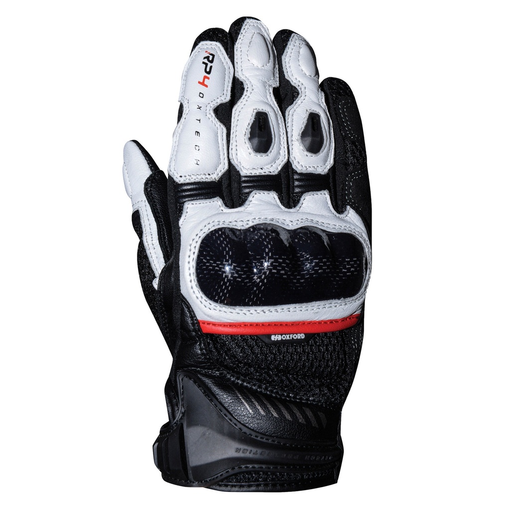 [2006397-2105662] Oxford RP-4 2.0 Sports Motorcycle Gloves (S, Black / White)