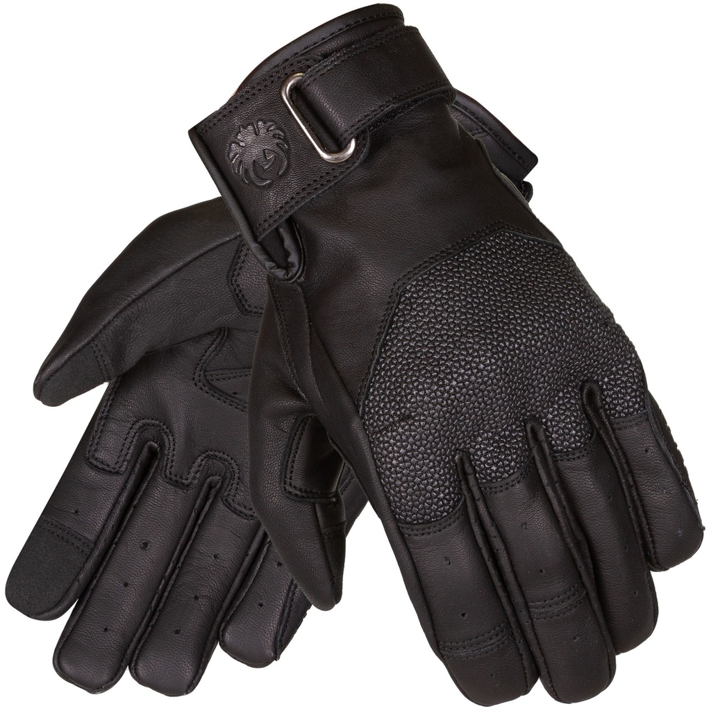 [5002006-3865354] Merlin Valor D30 Leather Motorcycle Gloves (S, Black)