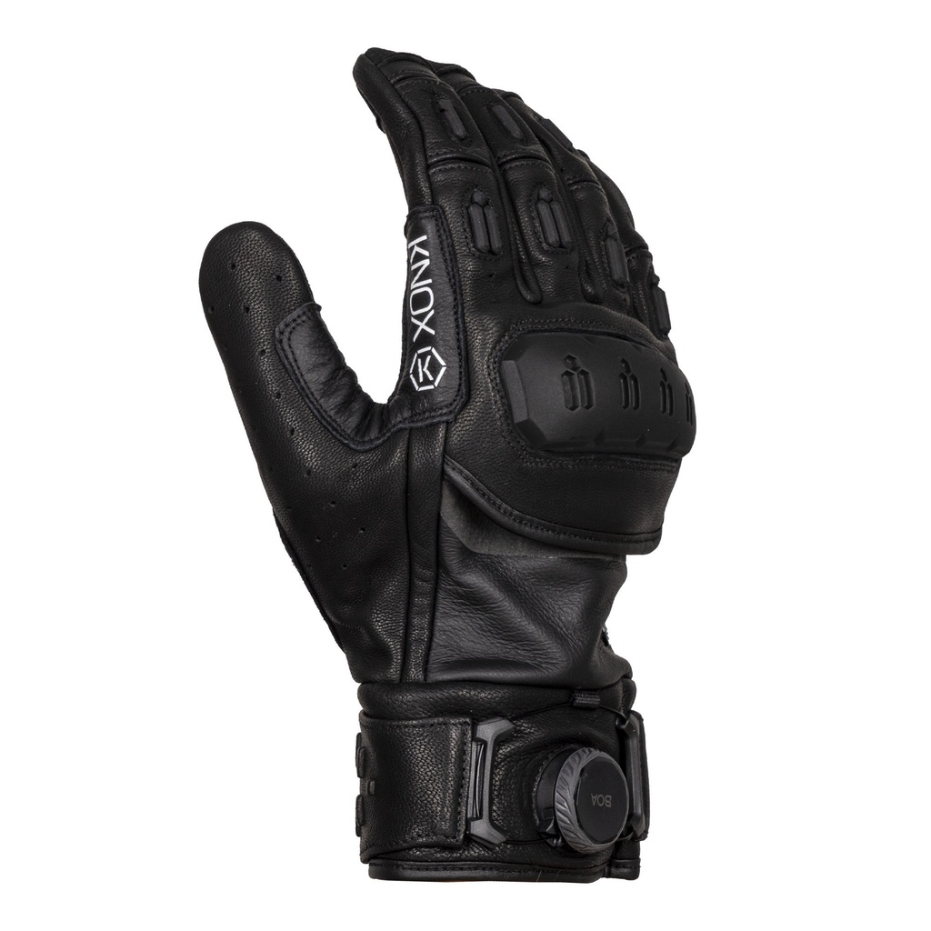 [5001596-3822916] Knox Orsa Mk3 Leather Motorcycle Gloves (S, Black)