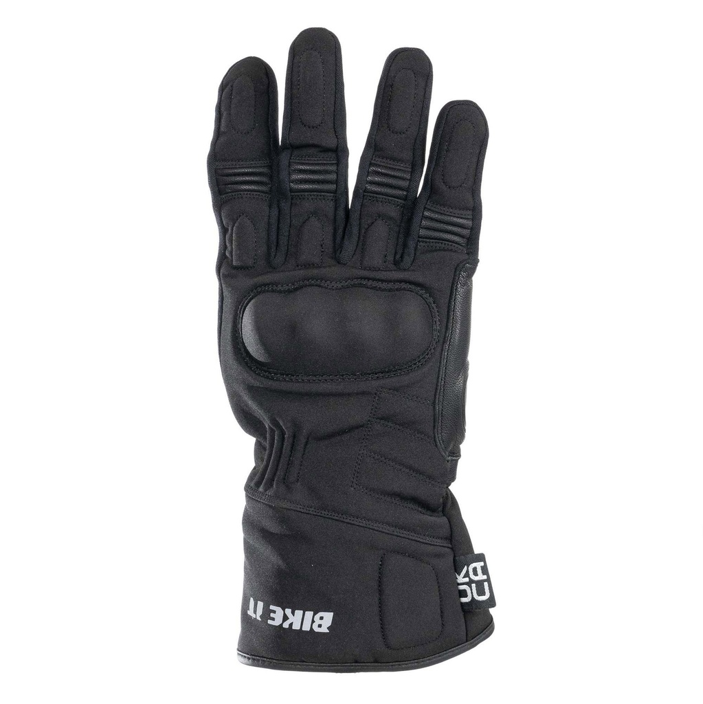Bike-It Triple Black All-Season Motorcycle Gloves